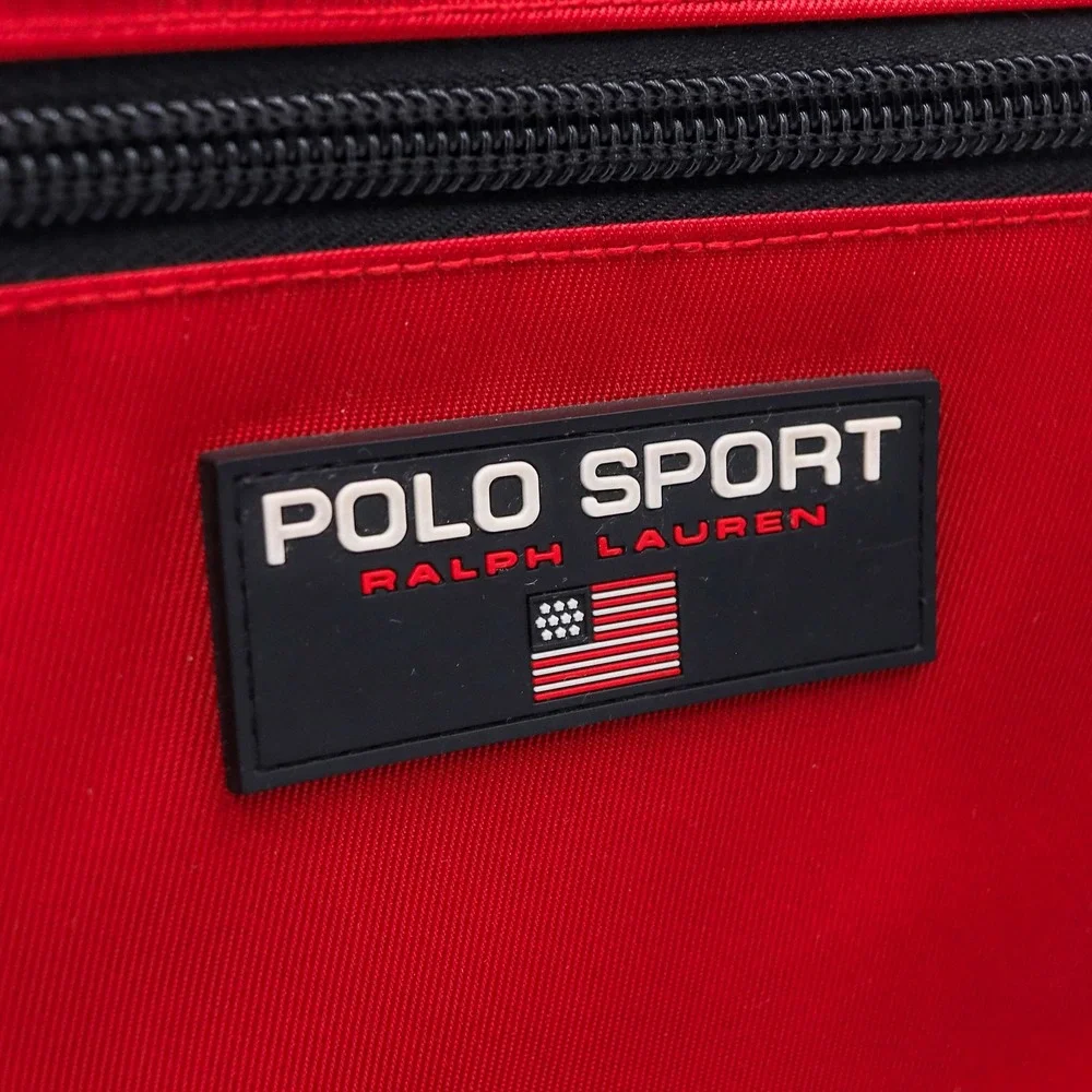 Vintage 90s Polo Sport Ralph Lauren Messenger Bag Unisex Red Crossbody Nylon USA